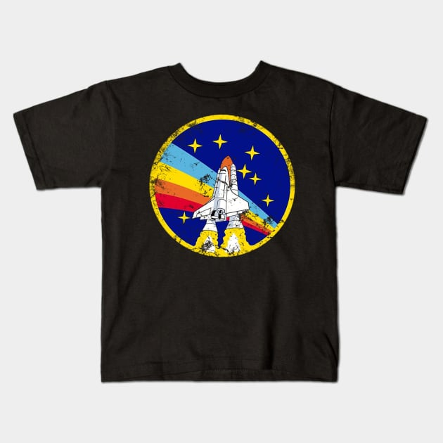 Vintage USA Space Agency Kids T-Shirt by Scar